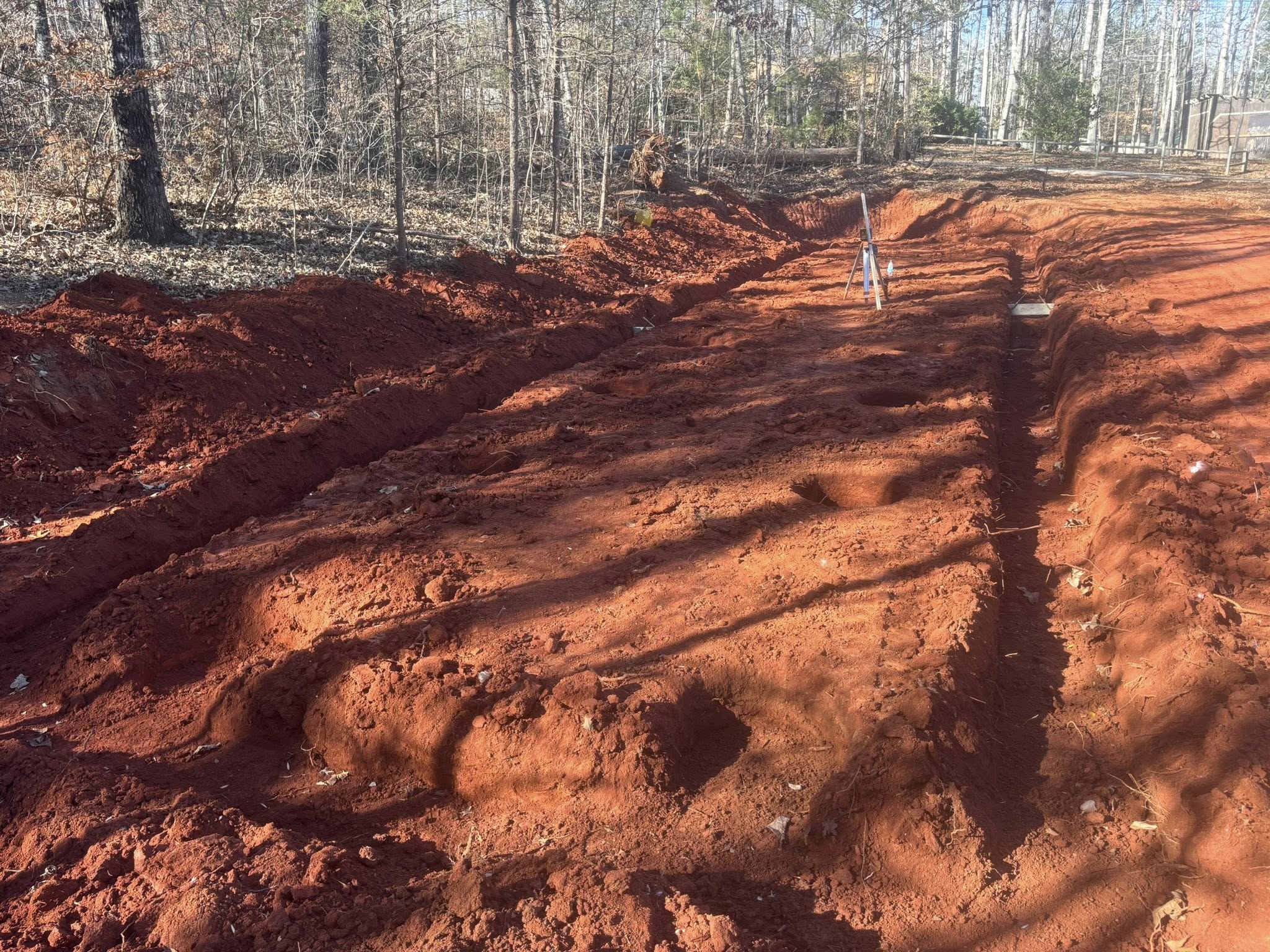 Septic system excavation work